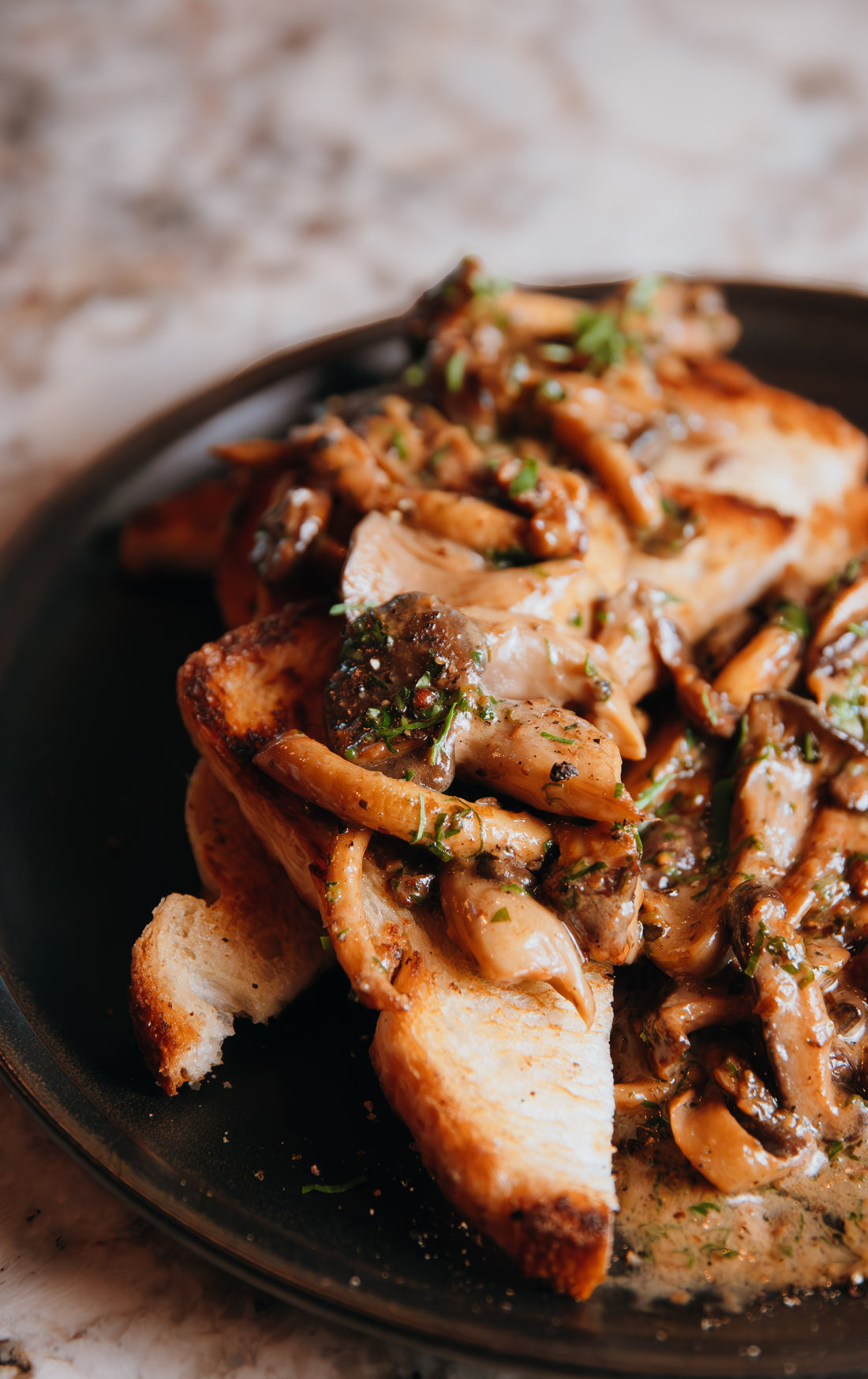 Creamy Garlic Mushroom Toast Recipe with Crème Fraîche | Easy Gourmet Mushroom Sourdough Toast